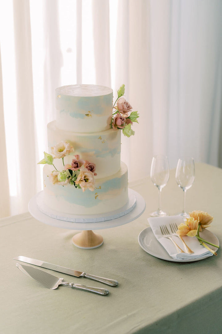 three tiered + profiterole dessert table / bel-air bay club
