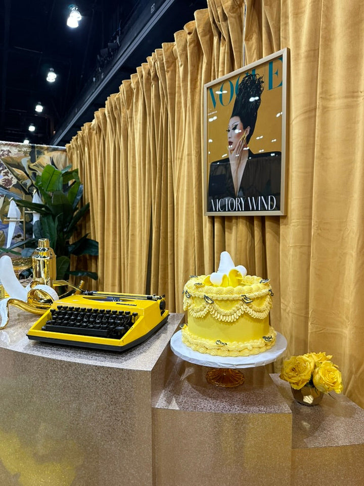 custom banana cake for Nymphia Wind / RuPaul's Dragcon