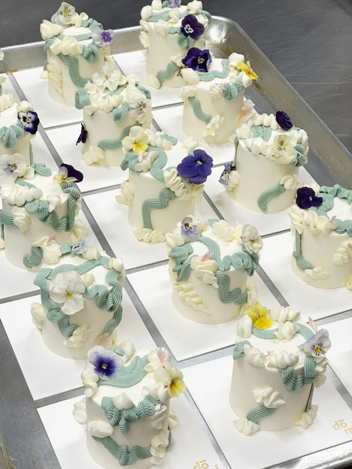 mini whimsical buttercream cakes