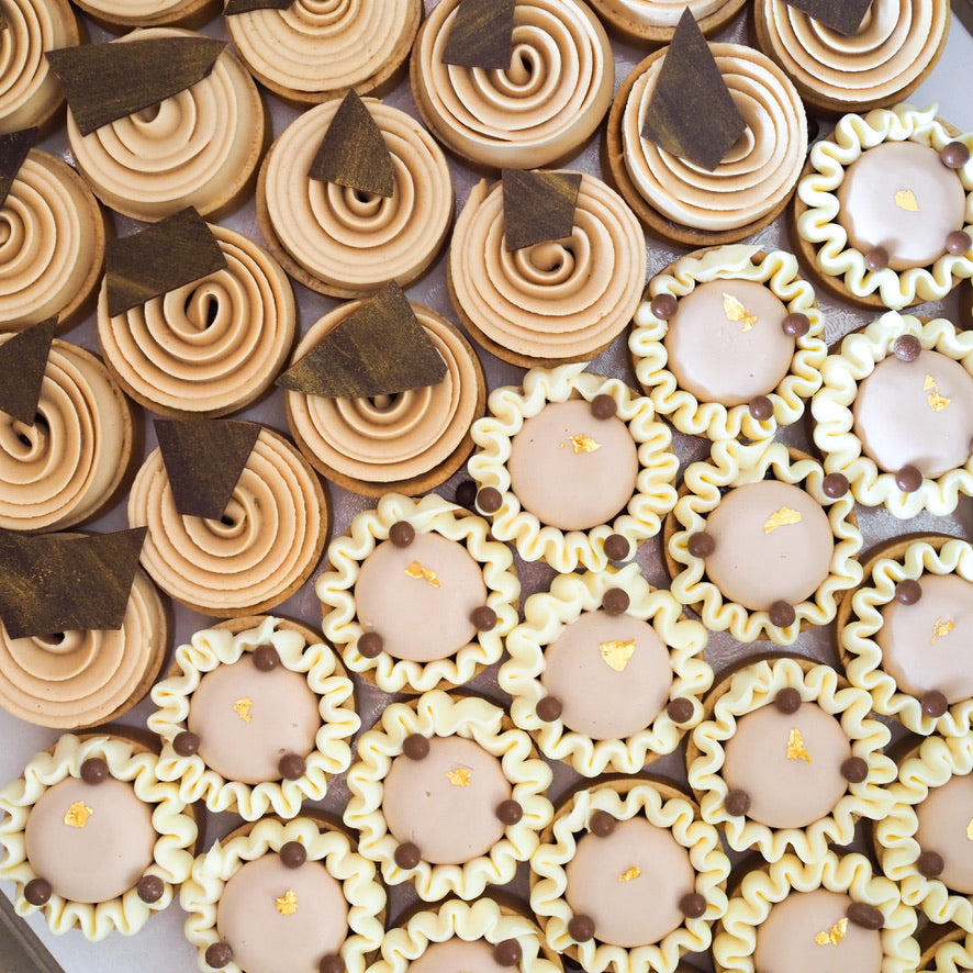 mini tartlets: chocolate hazelnut + sobacha