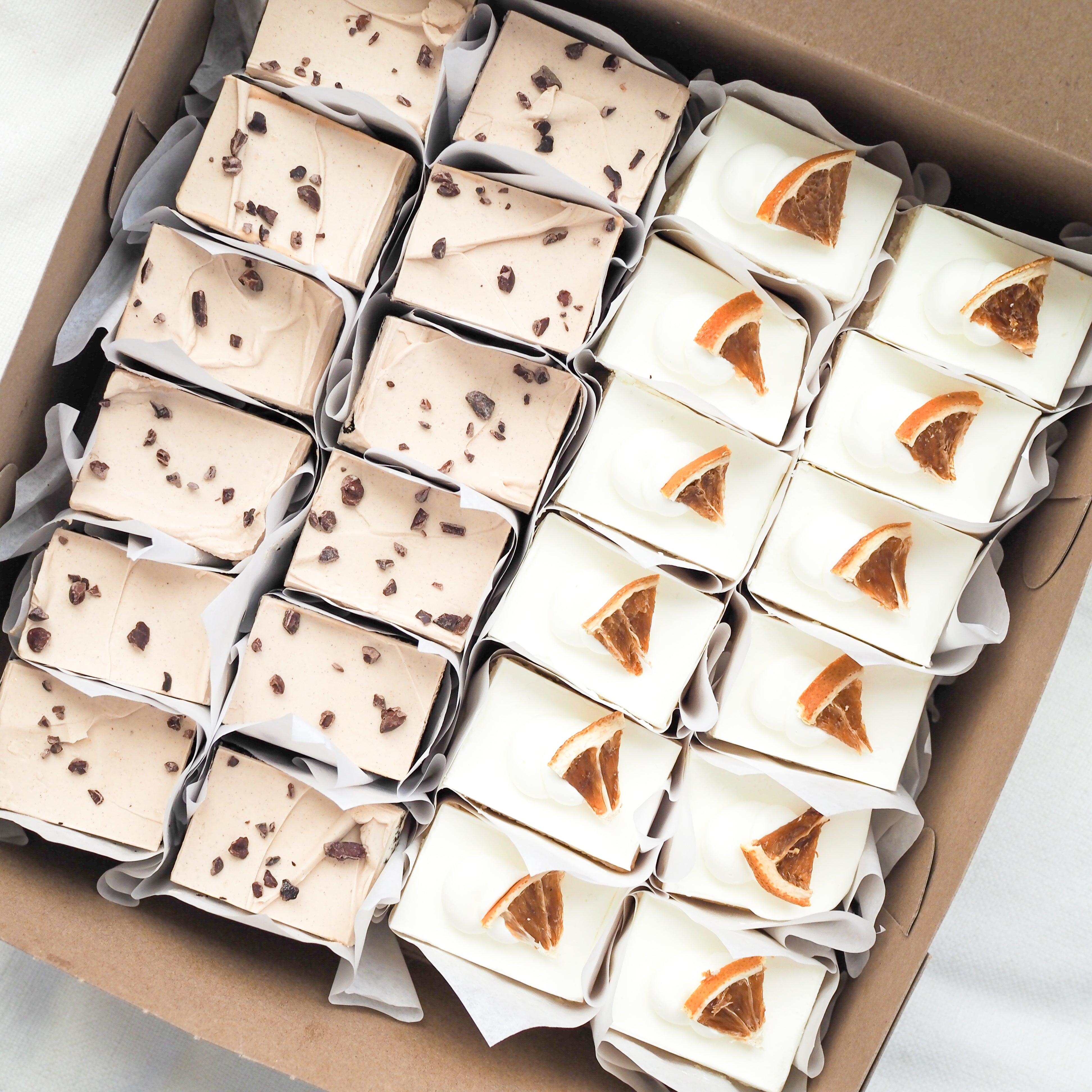 Mini Cake Slabs (48 pc) – Event Dessert Set | Domi