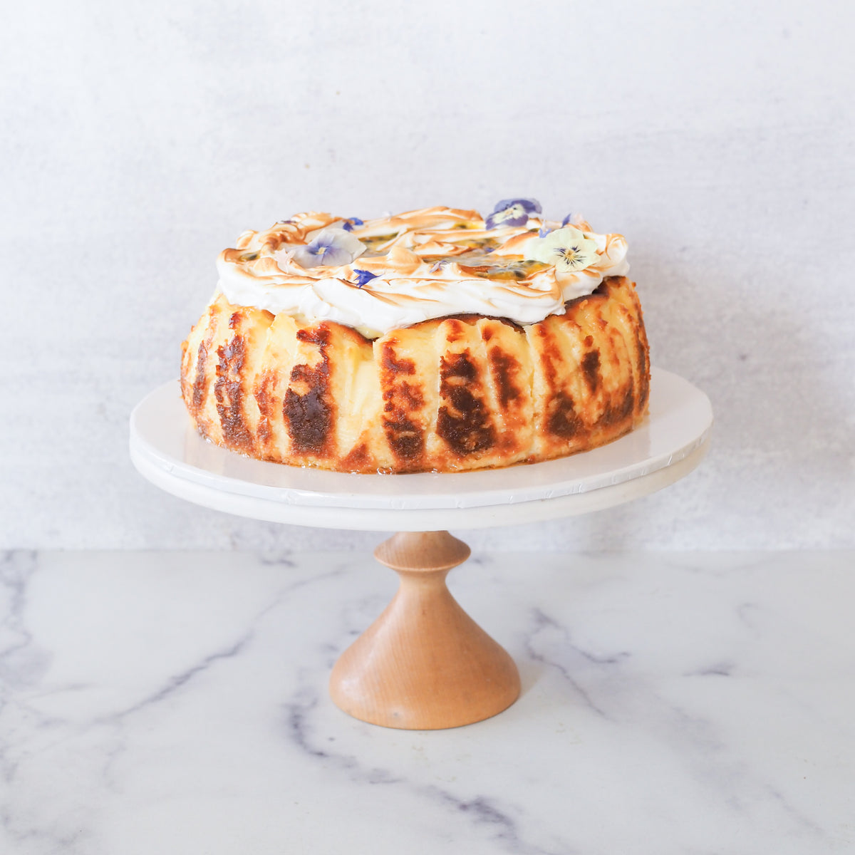 Calamansi Passion Fruit Meringue Cheesecake