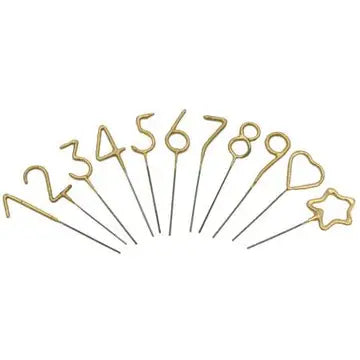 Mini Gold Number Sparkler